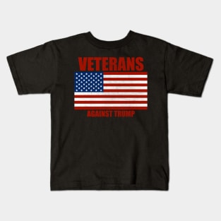 Grunge Veterans Against Trump Graphic Art Kids T-Shirt